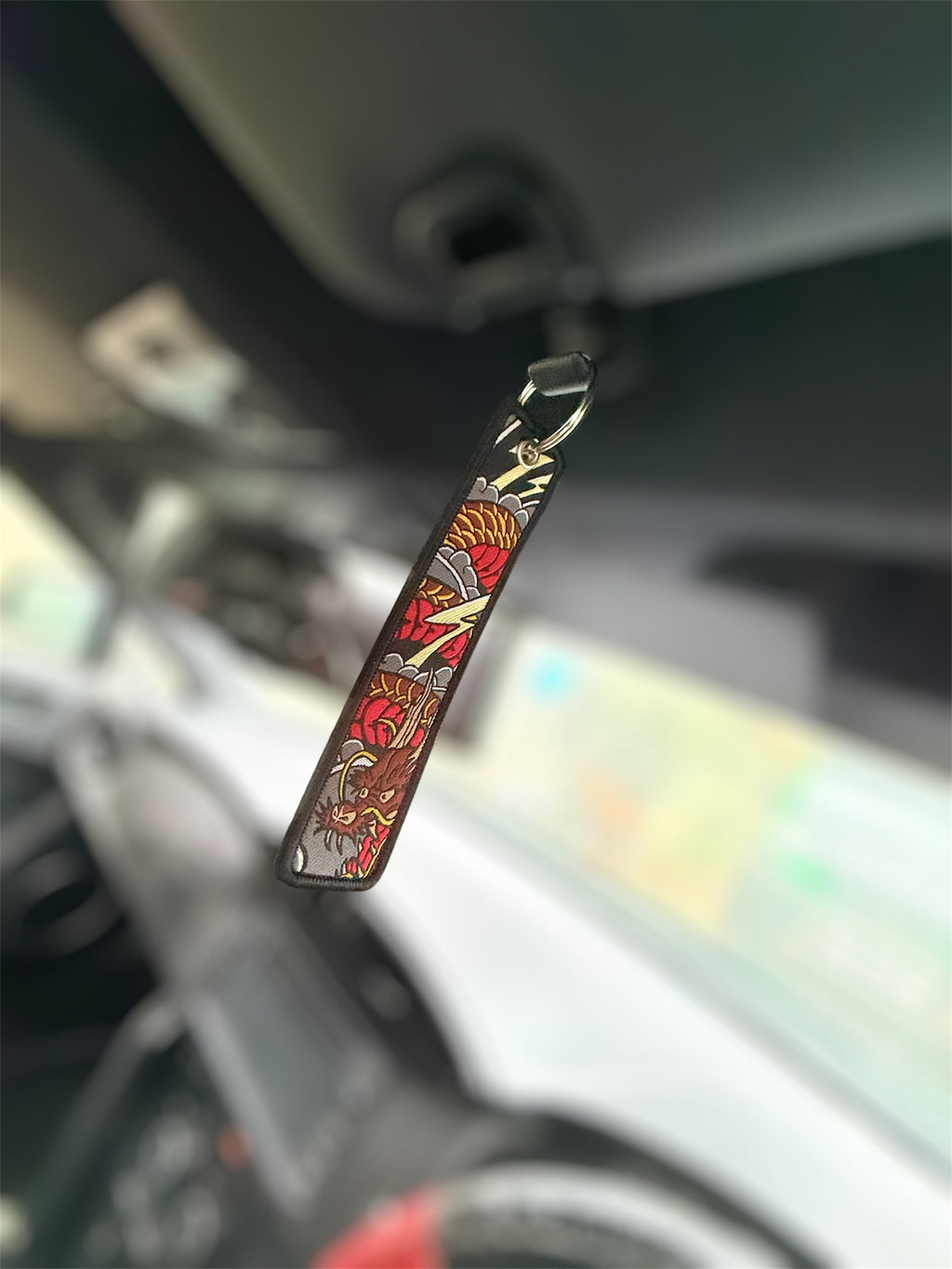 Dragon Embroidered Jet Tag