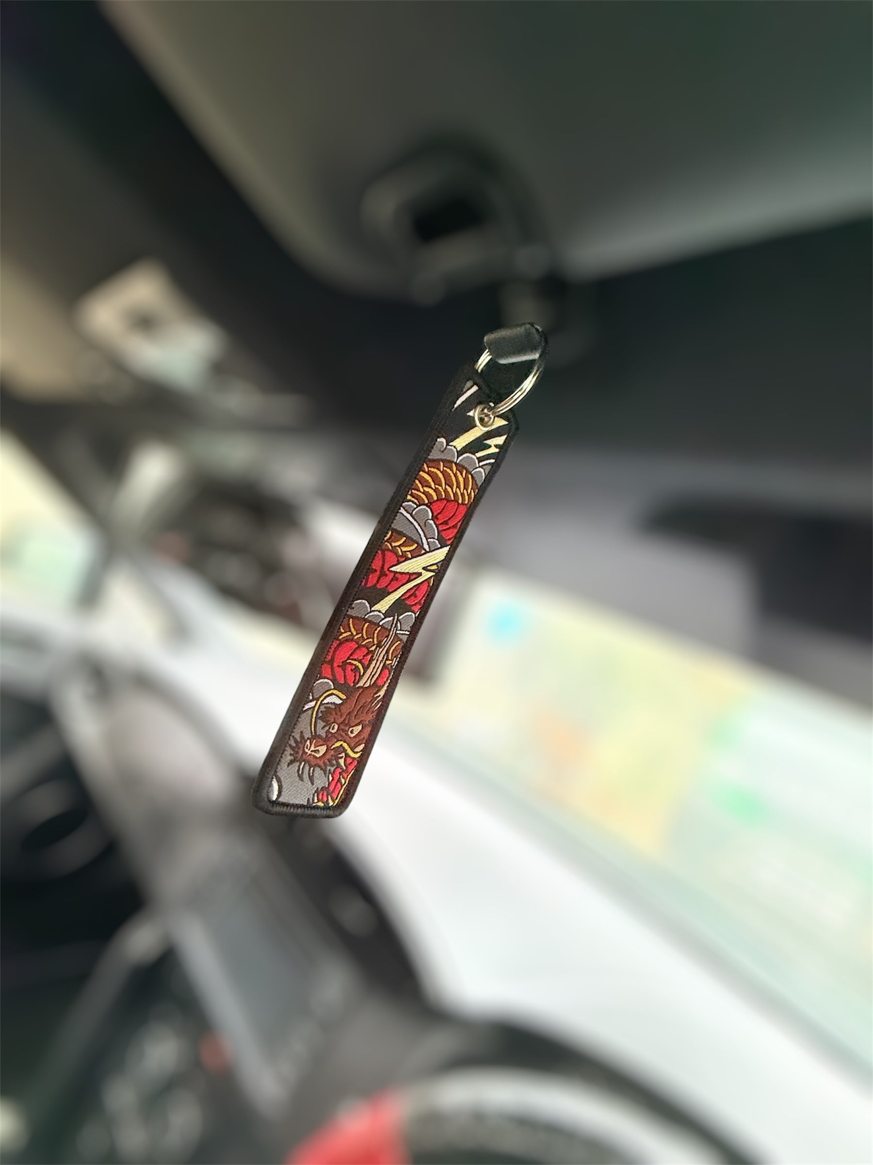 Dragon Embroidered Jet Tag