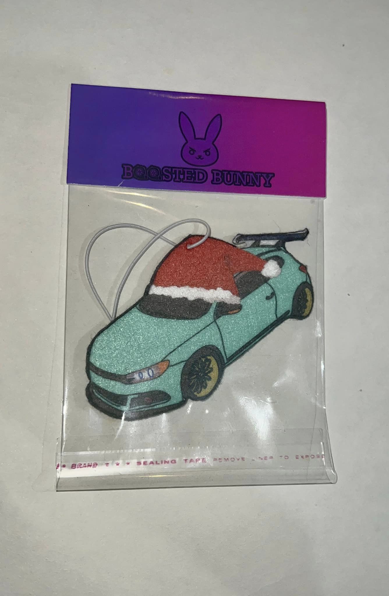 Custom Drawn Air Fresheners of your car - Boosted Bunny